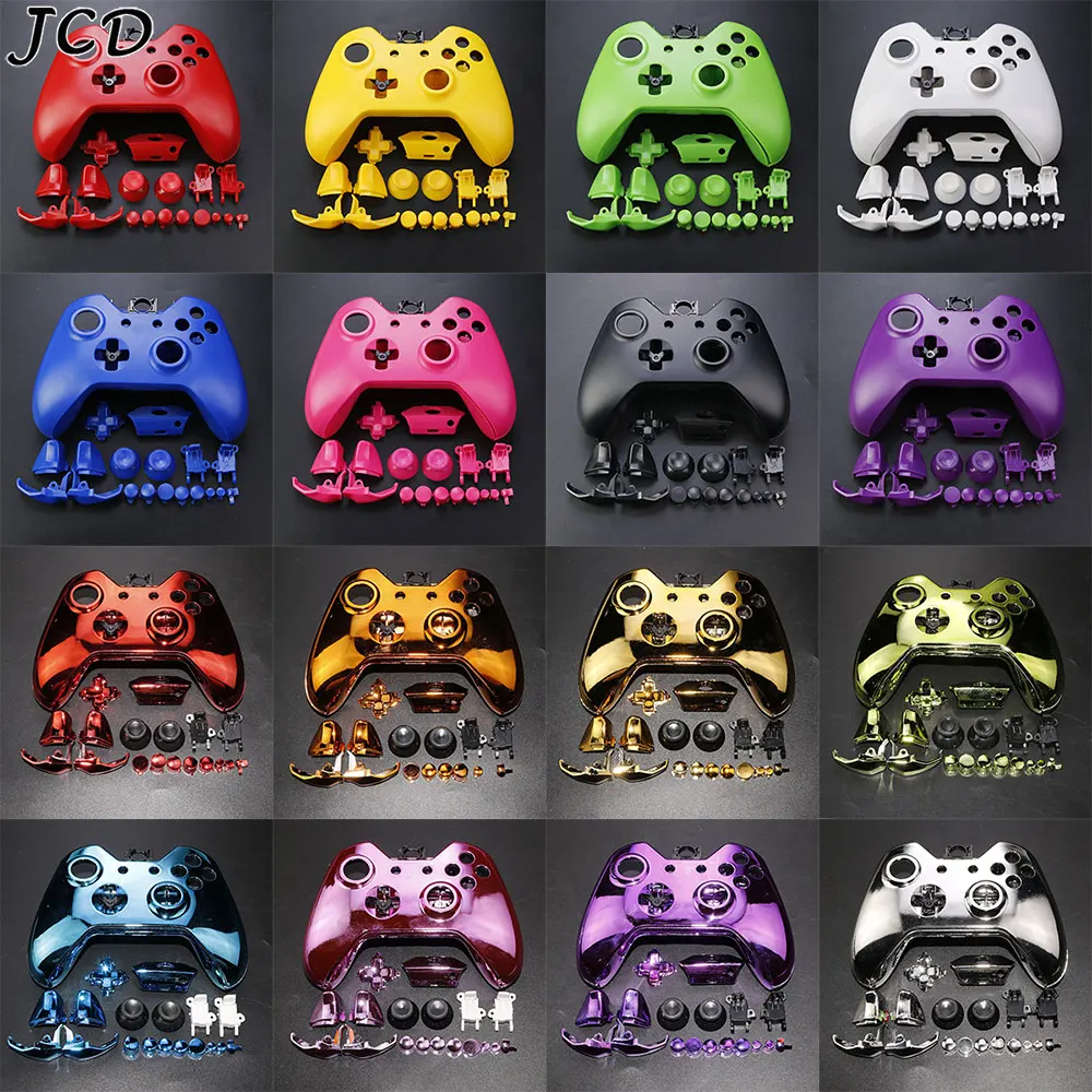 Carcasa cromada de repuesto JCD para Xbox One, funda protectora, cubierta trasera delantera con Kits de botones, accesorios