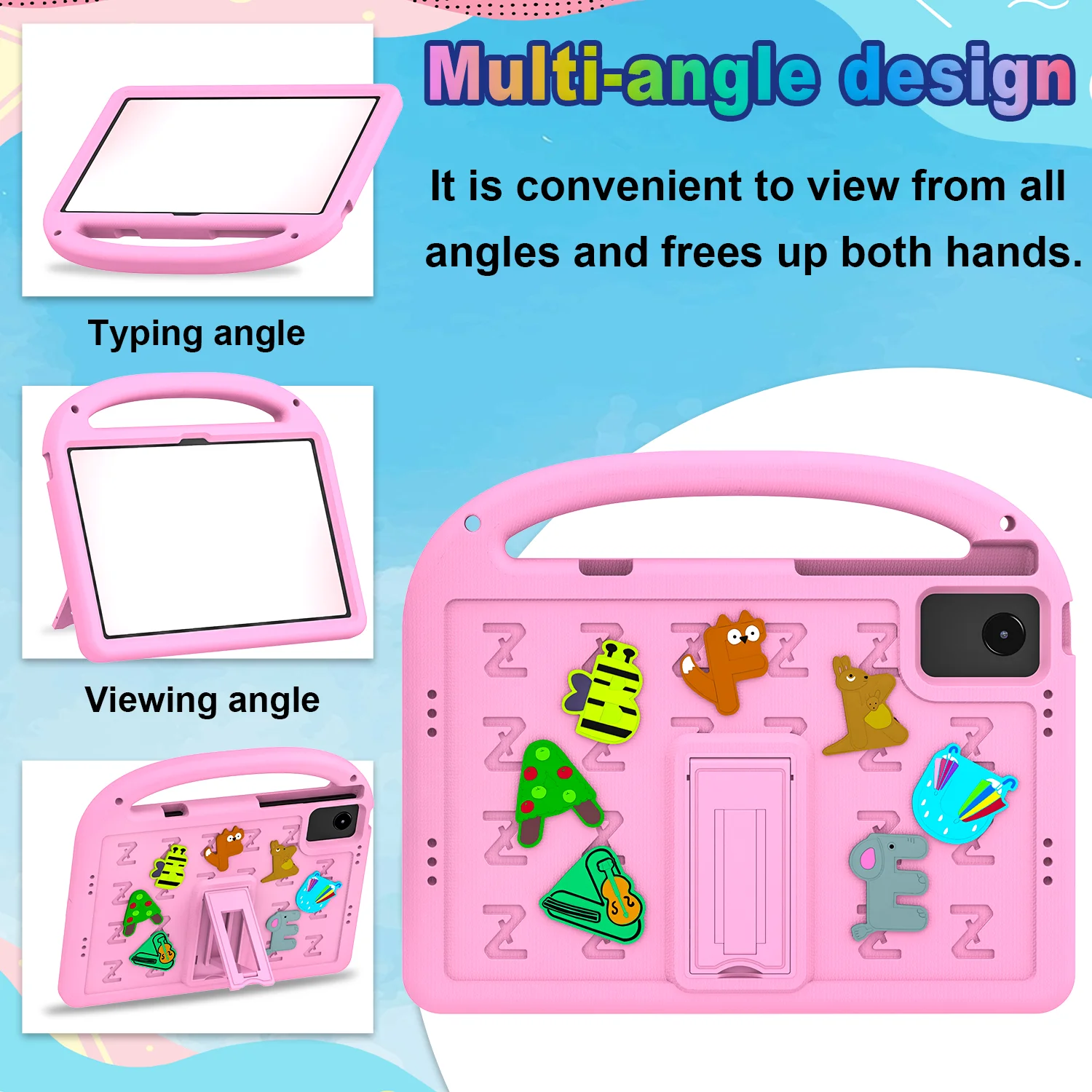 Children's 12.1 EVA Tablet Case with Handle & Stand - Cute & Durable Design