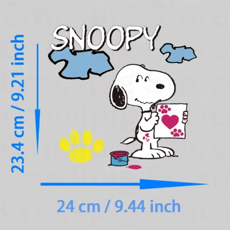 2pcs Snoopy Patches Iron-on Transfers for Clothing Heat Transfer Vinyl Stripes Appliques DIY Sewing Decoration