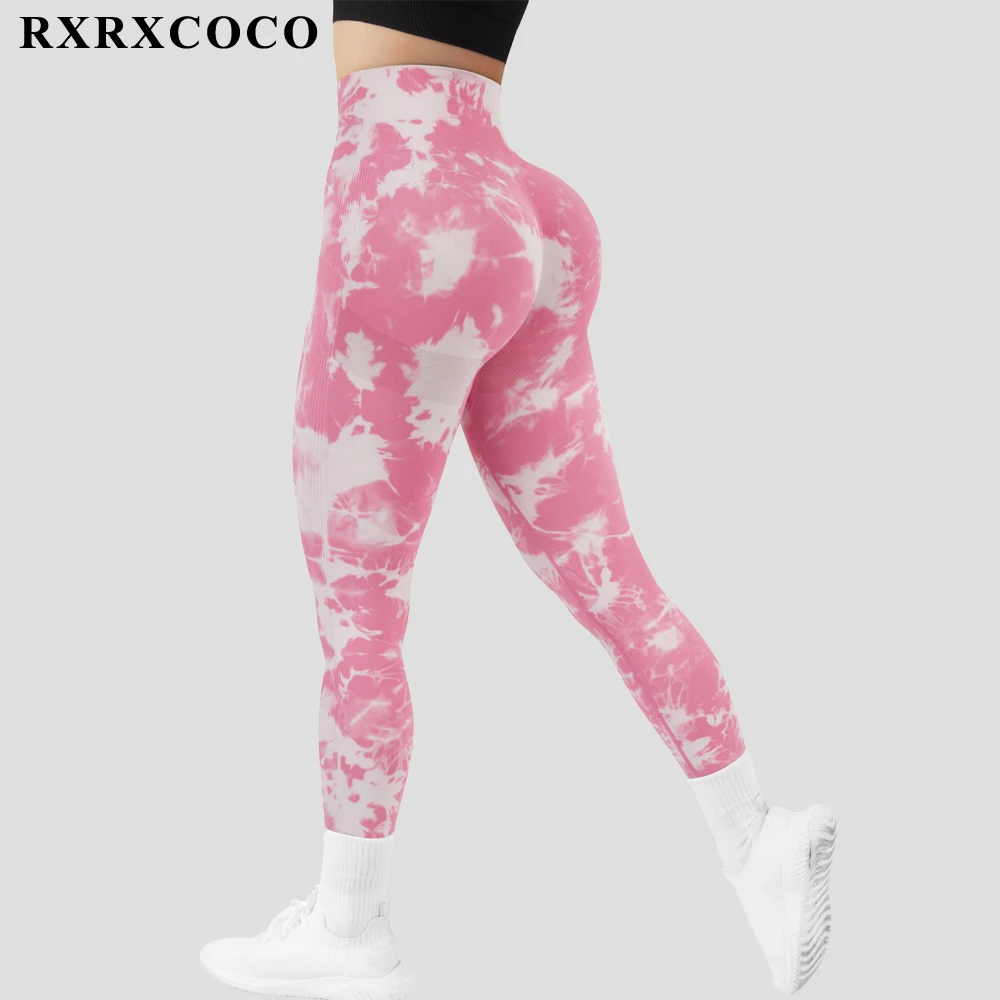 Rxrxcoco Scrunch Butt Women Leggings Seamless Leggings Push Up Slim Workout  Yoga Pants Women Tie Dye Fitness Sport Gym Pants - Yoga Pants - AliExpress