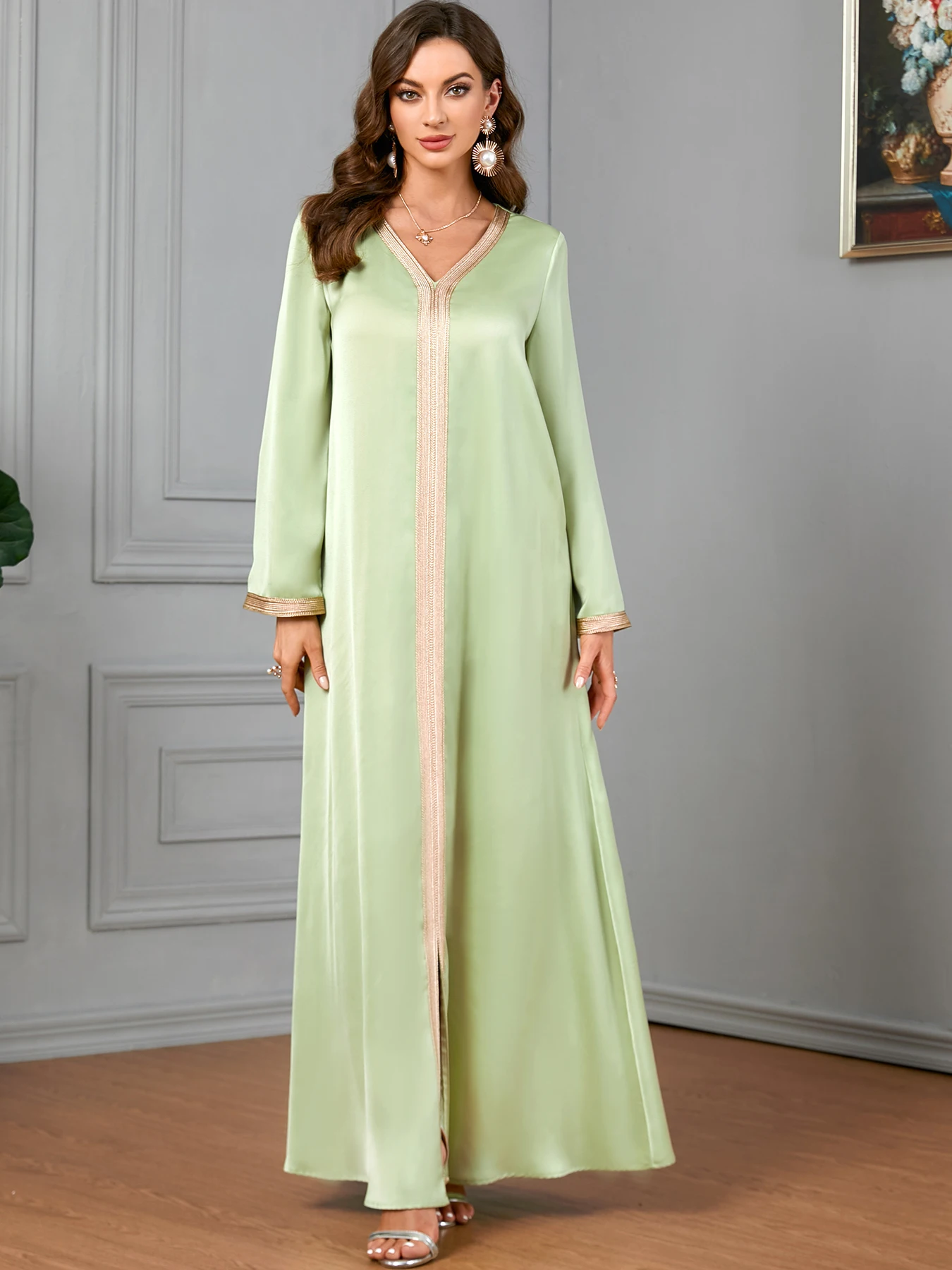 BNSQ 3371# 2023 New Chiffon Gilt Two-piece Set Elegant Fashion Muslim Dress