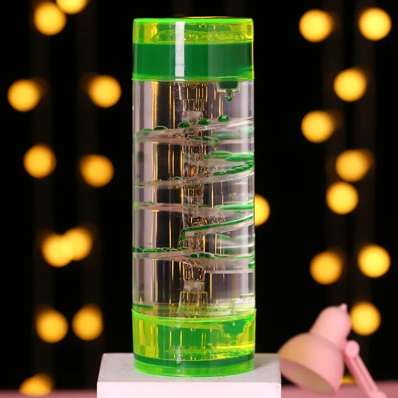 1pc Rotary Slide Oil Leak Hourglass Timer Toy Acrylic Hourglass Liquid Visual Motion Timer Home Desk Table Decoration liquid hourglass timer