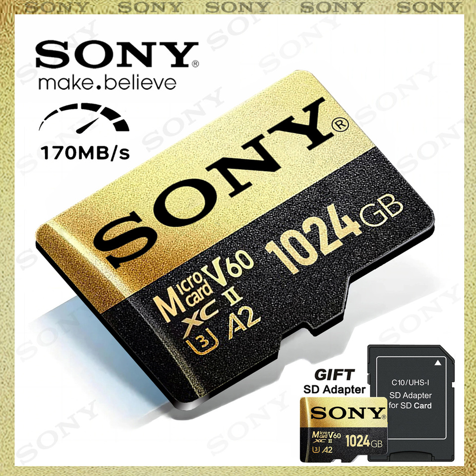 Sony Micro Flash SD Card Extreme SD Memory Card 128GB TF Flash Cards 1TB 512GB 256GB A2 U3 V30 SD For Xiaomi Phone Computer