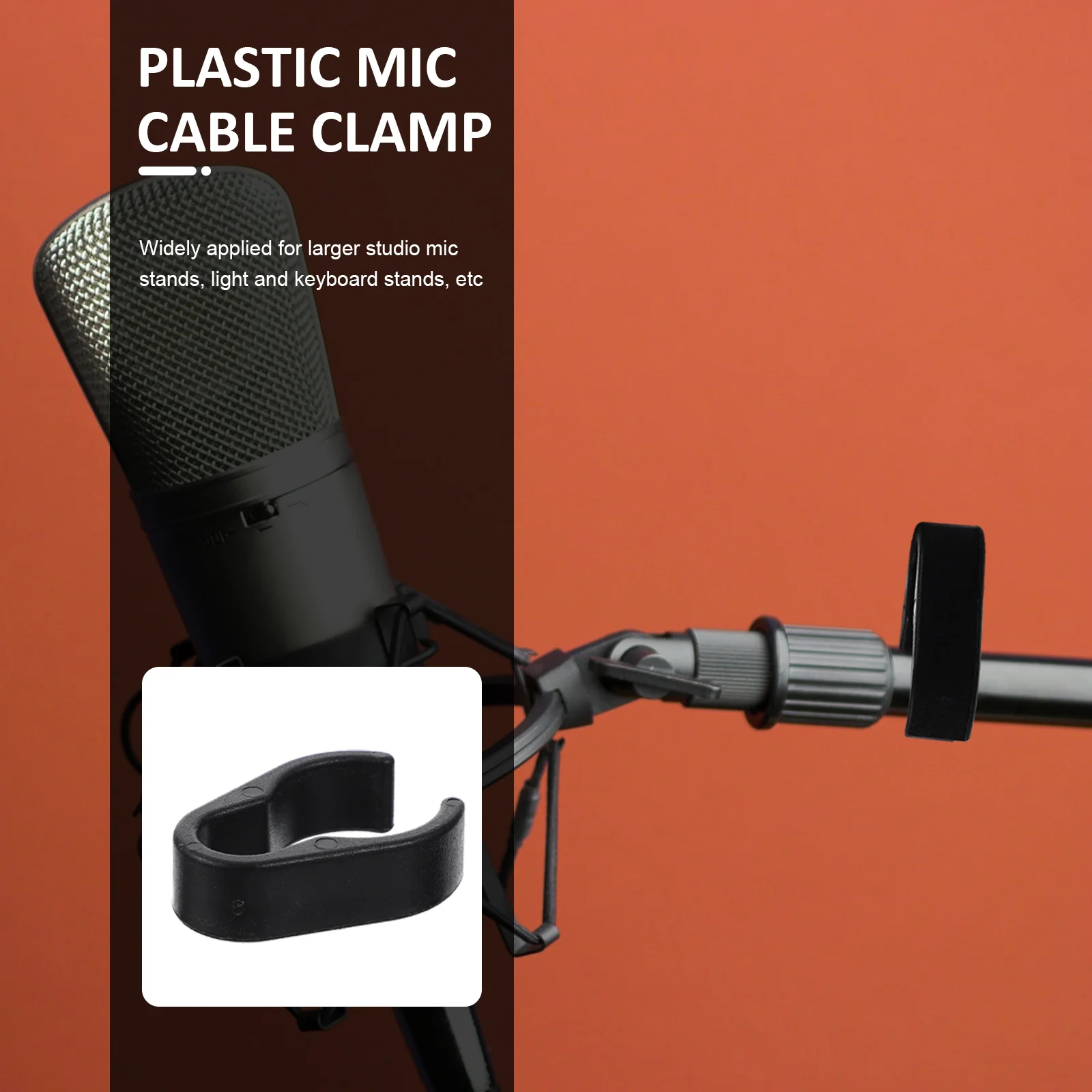 Plastic Mic Cable Clip 10Pcs Microphone Stand Accessories Dj Equipment Cable ganizer Portable Audio Video Recording Sound