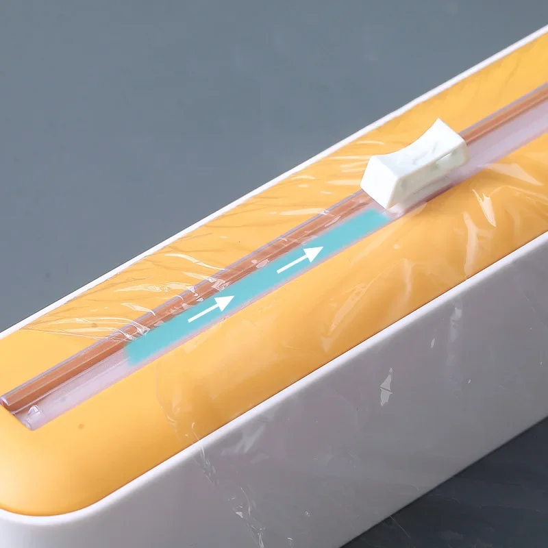 Cling Film Cutter Multi Functional Plastic Tear Free for Home Refrigerator Wall Hanging Kitchen Food Grade