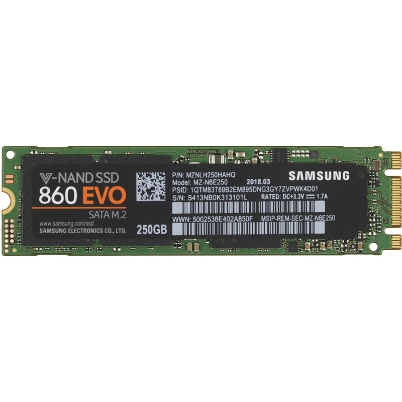 Накопитель SSD Samsung SATA III 250Gb MZ-N6E250BW 860 EVO M.2 2280 | Компьютеры и офис