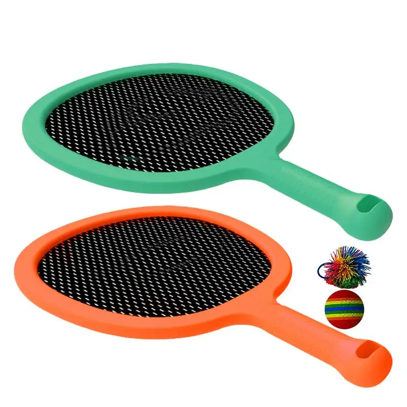 

Детский комплект для бадминтона, ракетка для бадминтона, 2 цветных мяча, для занятий спортом на свежем воздухе, легкие летучие мыши для бадминтона