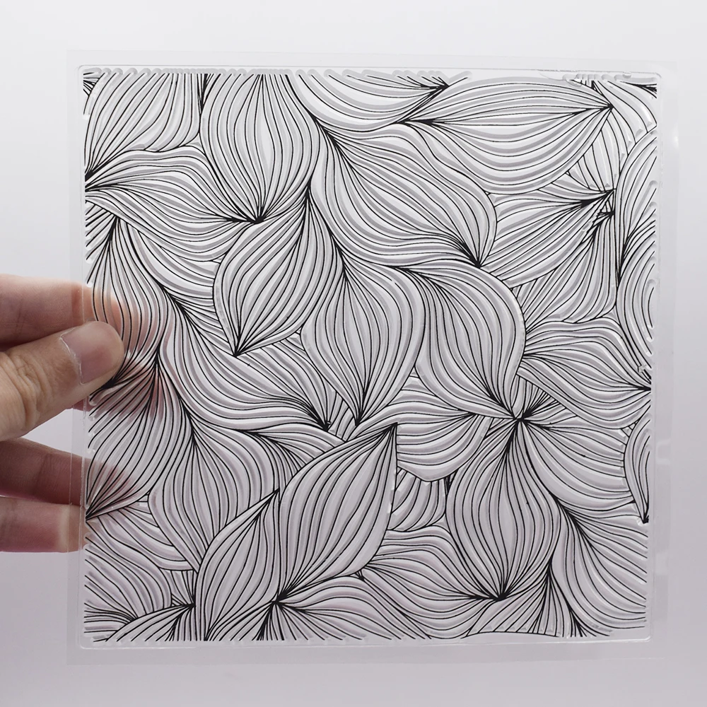Wave Polymer Clay Texture Stamps Sheet Silicone Scrapbooking Clear Stamp Mat Shall Scale Pattern Rubber Stamps Seal Press Emboss polymer clay tools,clay craft tool