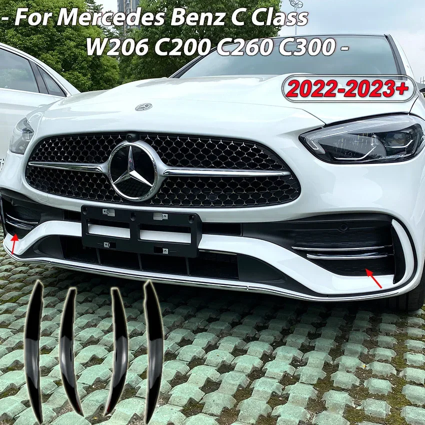 

Сплиттер для переднего бампера Mercedes Benz C Class W206 C200 C260 C300 2022-2023