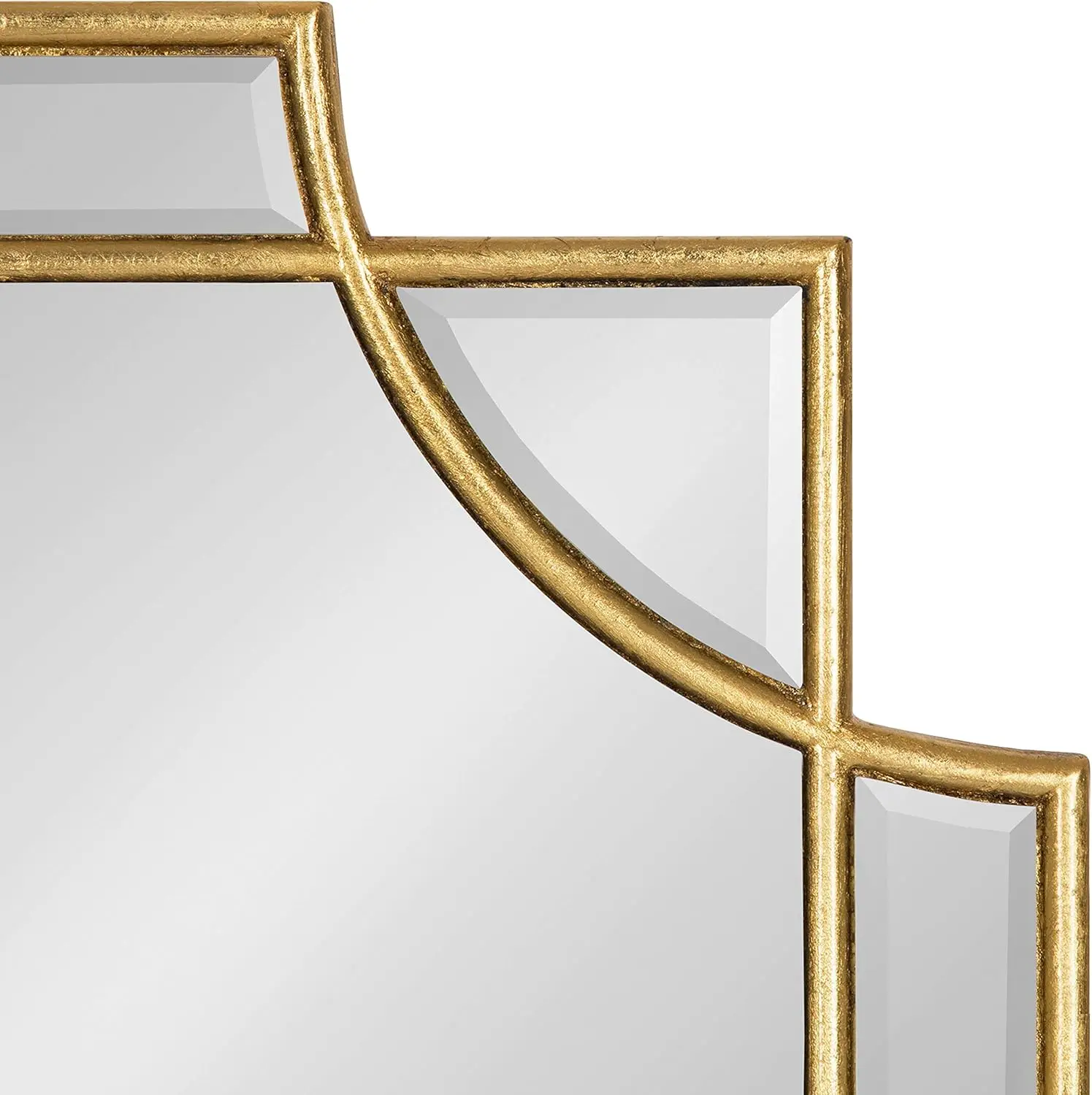 Minuette Glam Wall Mirror, 16 x 42, Gold, Elegant Traditional Home Decor with A Boho Charm Provides a cute look