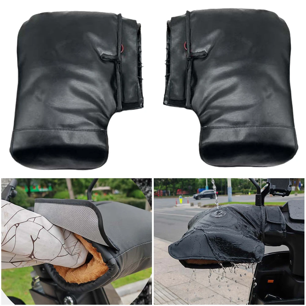 Motorcycle Heated Handlebar Muffs 3 Levels Temp USB Charging Electric Heating Handle Grip Gloves Hand Warmer Cover for E-Scooter