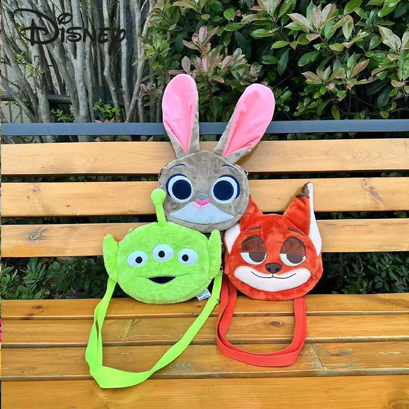 Disney's New Plush Crossbody Bag Fashionable High Quality Children's Zero Wallet Cartoon Cute Versatile Popular Girl Phone Bag