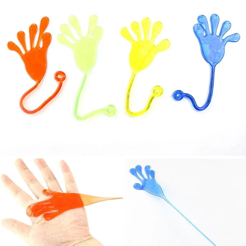 Novelty Kids Sticky Palm Toys Puzzle Climbing Wall Palm Decompression Sticky Hand Toys Elastically Stretchable Sticky Palm images - 6