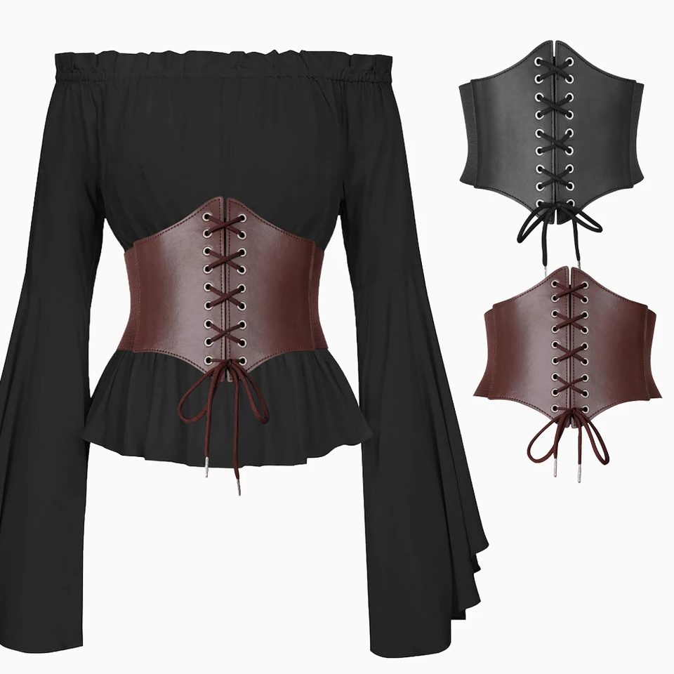 Cintura Medievale In Pelle PU Con Marsupio - Vintage Steampunk Regolabile Per Uomo E Donna