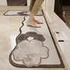 Kitchen Floor Mat Non-slip Oil-proof Carpet Waterproof Leather Pvc Foot Mats Flower Rug Home Decoration Dirt-resistant 주방 카펫 2
