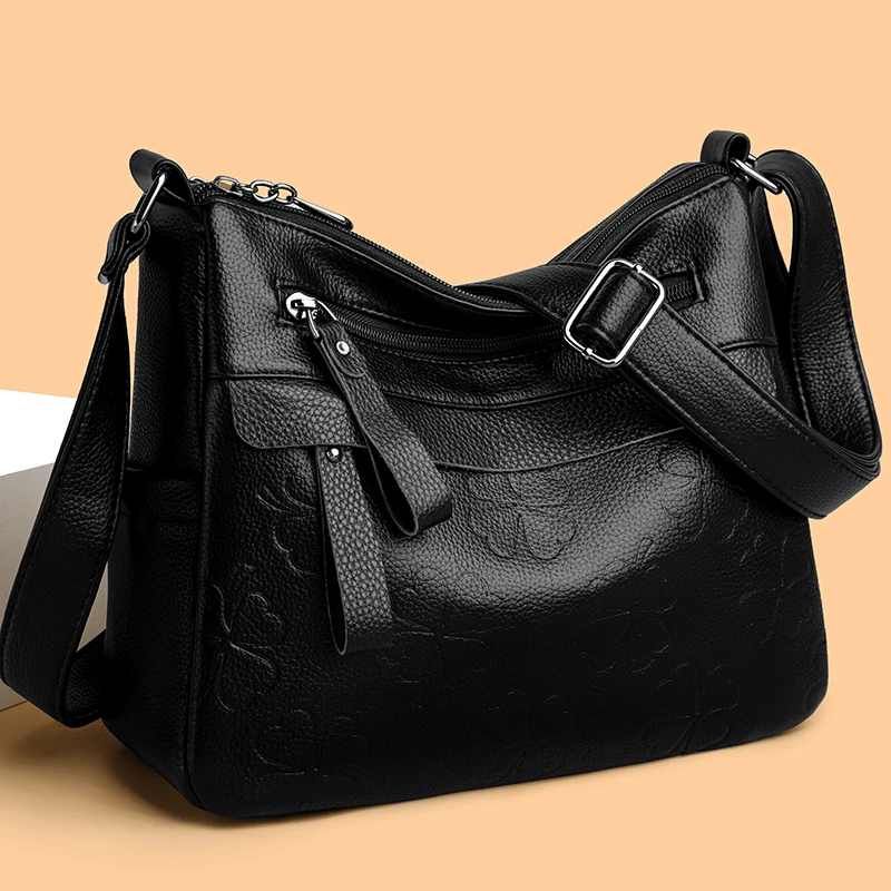 

Fashion Simple Hobos Shoulder Bags PU Zipper Multiple Pockets Casua Crossbodyl Bags for Women 2024 High Quality on Sale Bolsa
