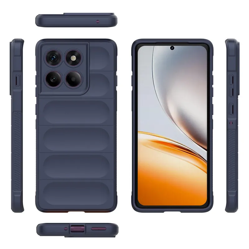 Enhanced Anti-Drop Airbag TPU Fiber Flocking Phone Case - Skin-Friendly and Soft