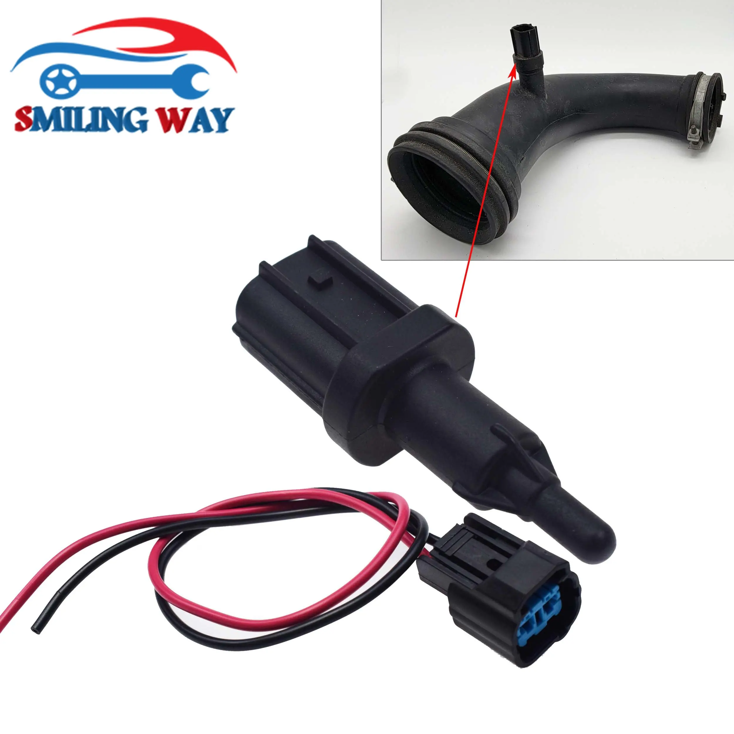 Air Intake Temperature Sensor IAT OBD2 & Wiring Harness Connector Plug