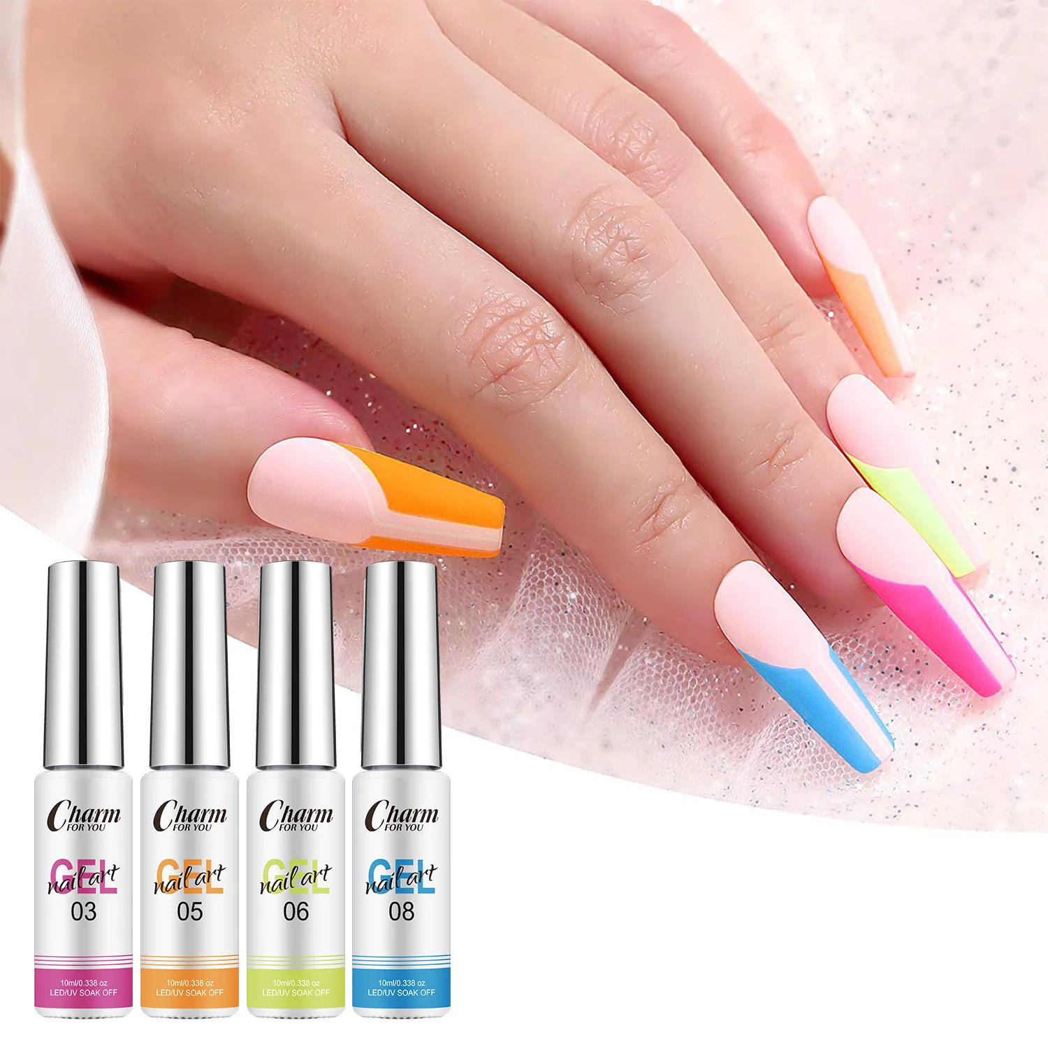 Gel per Nail Art Liner, Soak Off smalto Gel UV, applicatore a pennello sottile per opere d'arte dettagliate, smalto Gel per unghie di qualità del salone di lunga durata - immagine 3