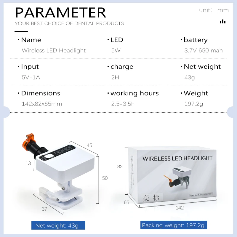 Faro Dentale LED Portatile 5W Con Batteria E Filtro Luce - Per Odontoiatri E Studi Dentali - Foto 9