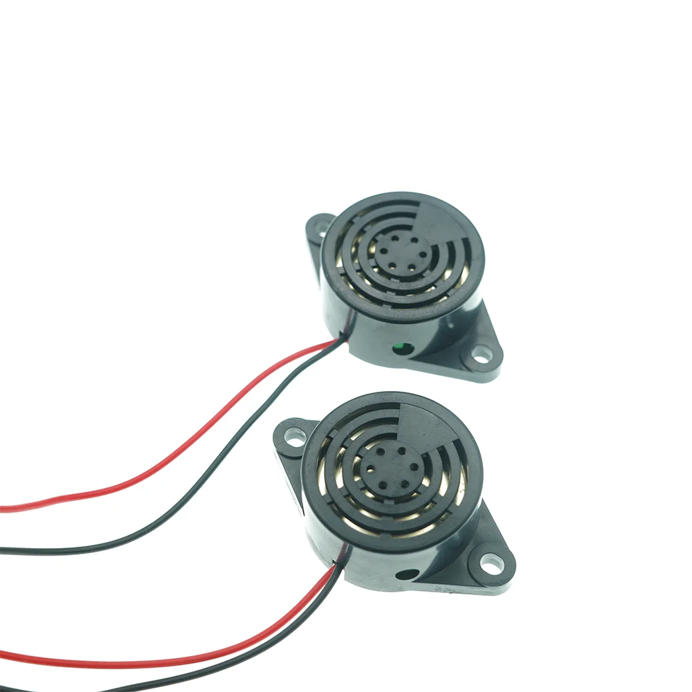 2 PCS 피에조 버저, Icstation 버저 알람 12V 전자 비프 버저 100dB 피에조 알람 사이렌 오토바이용 연속 사운드