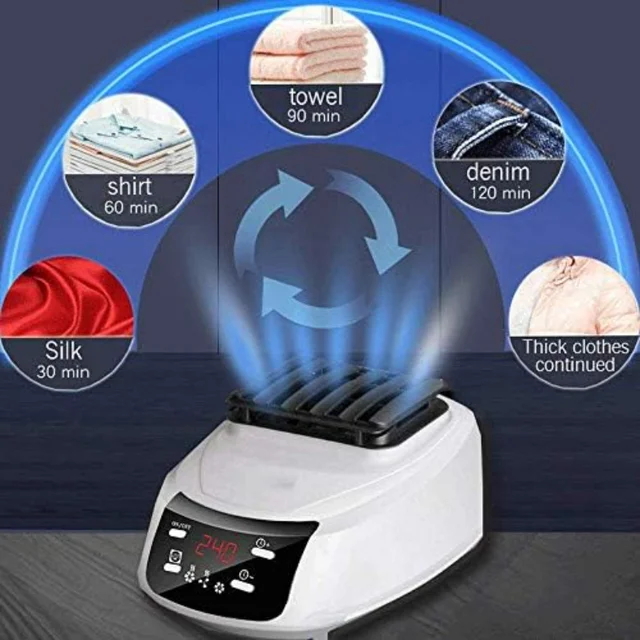 Portable Clothes Dryer 110v-240v  Foldable Household Folding-Dry Machine with  Control Adjustable Timer Low Noise for ,Laundry,A 5
