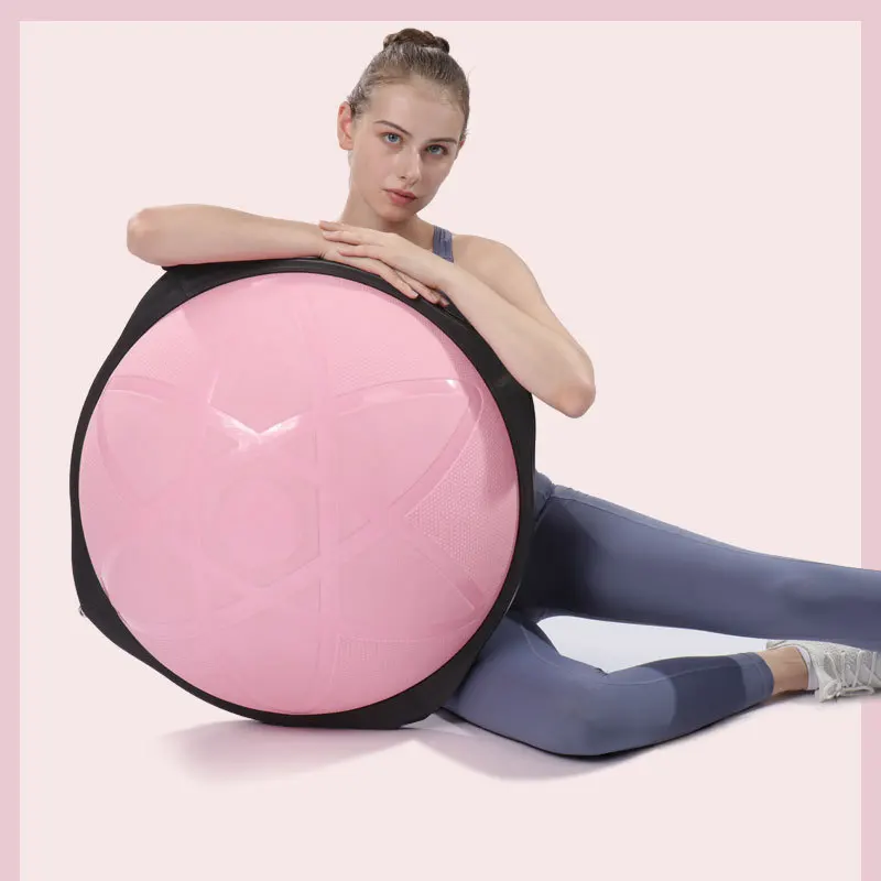 

Yoga Ball Thickened Explosion-proof Frosted Hemisphere 58cm Diameter Pilates Fitness Wave Speed Ball Fitness Equipment