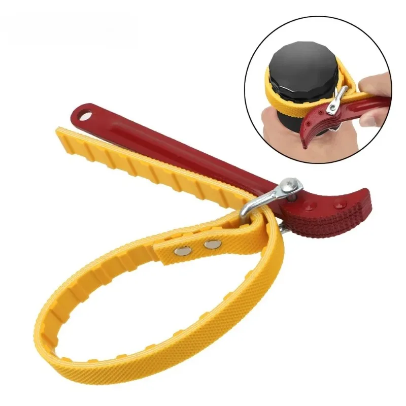 Oil Filter Belt Wrench Adjustable Strap Chain Spanner Puller Cartridge Disassembly Tool for Motorcycle Repair Accessorie