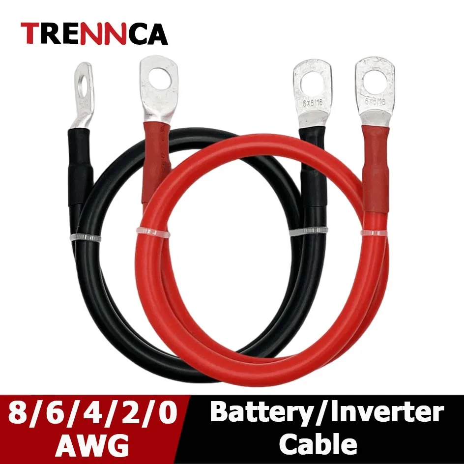 Cabo de Extensão de Bateria Solar Cobre Estanhado Fio de Conexão Automotivo 20cm 30cm 50cm 100cm Awg