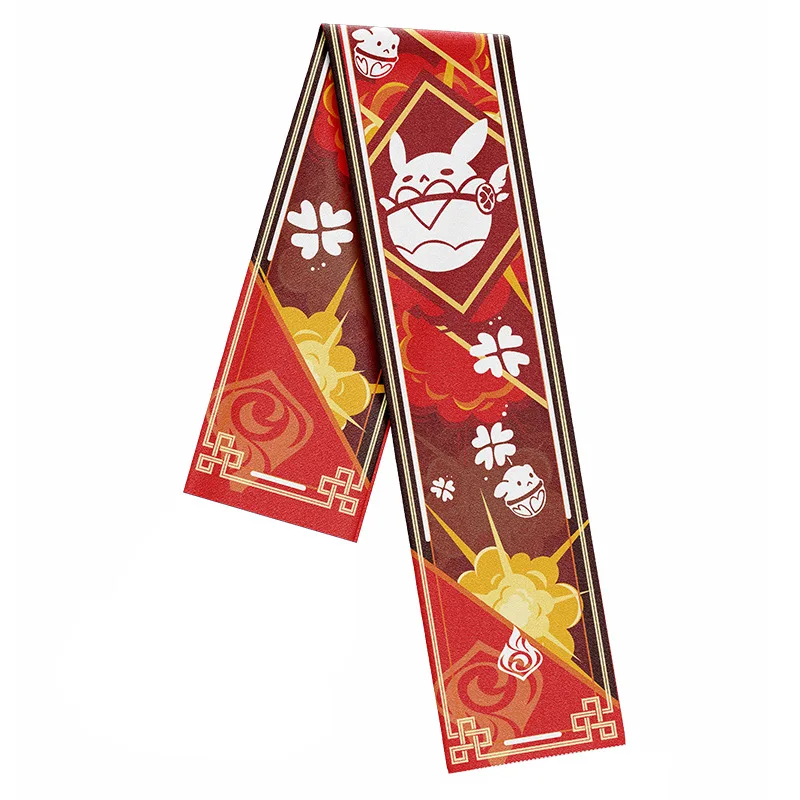 Genshin Impact Scarf Plush Eye of God Barbatos Keqing Xiao Klee Hutao Men and Women Warm In Winter Animation Accessories