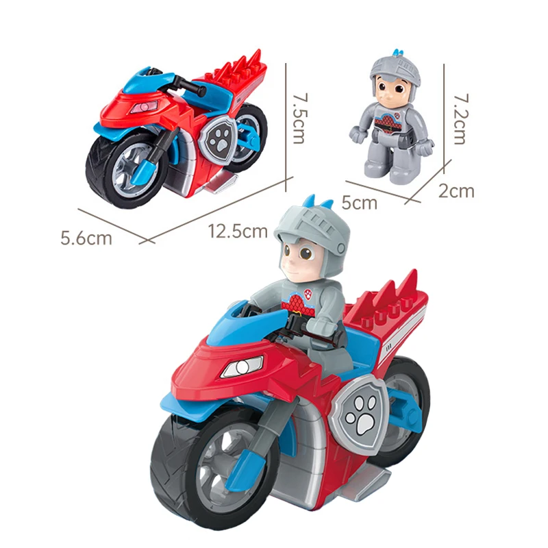 Paw Patrol Action Figure Toys Paw Patrol Rescue Knights Ryder Captain Anime Action Figure Patrol Car Combination Kids Patchwork Toys Gift
