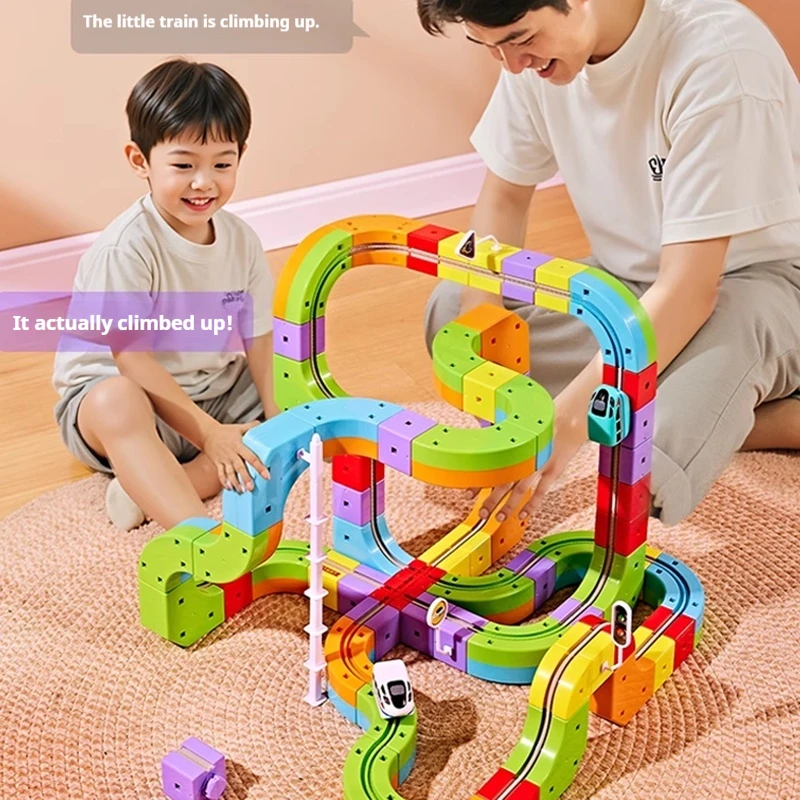 Montessori Toy 2025 Latest Educational Toys Assembly Magic Track Train Set Children'S Toys Non-Remote Control Rail Car Gift Box - 5