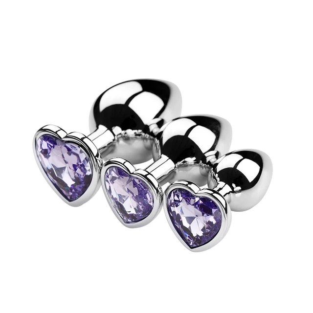 3 Größen Edelstahl Metall Sex Butt Plug für Anfänger Sex Anal Spielzeug Erwachsene Mastur bator Anal Plug Diamant Expander Stopper 1