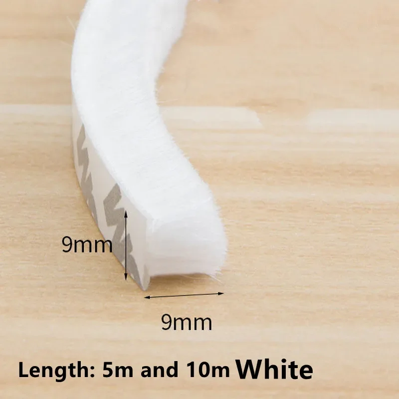 Self-Adhesive Weatherproof Door and Window Seal Strip with Sound Insulation and Dust Protection, 10M