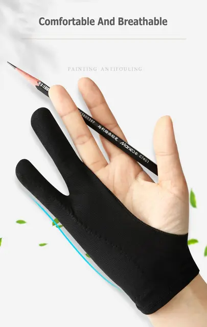 3PCS Professional Artist Drawing Glove Anti Fouling Finger Gloves