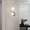 Background Home Decoration Wall Lamps Plastic Ball Lampshade G9 Bulb Round Sconce Light LED Bedroom Corridor Night Sconce Lustre 3
