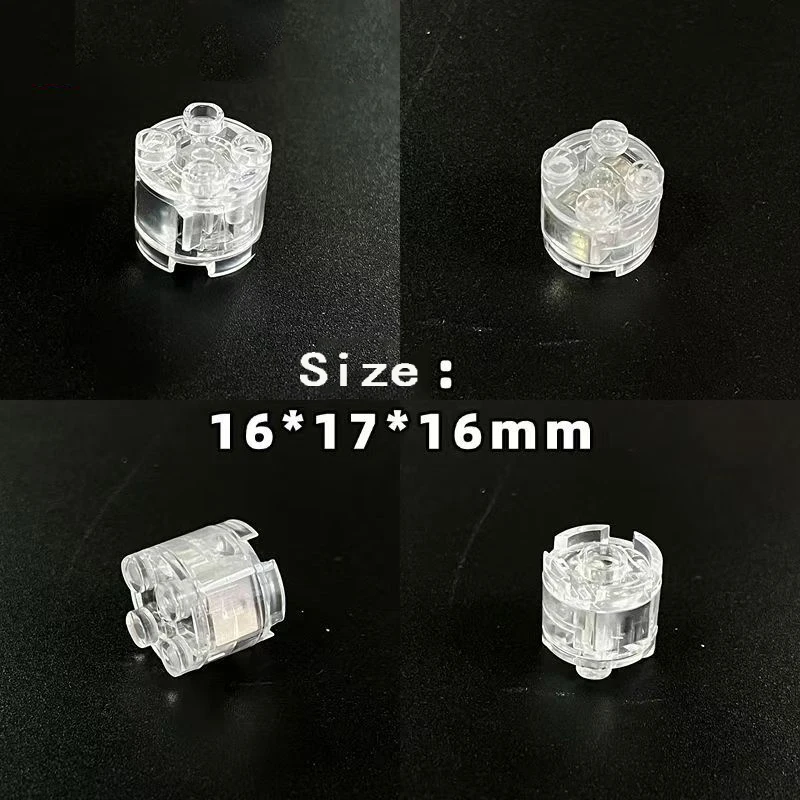 15/25/35PCS MOC 8 색 2x2 도트 LED 빛 배터리 액세서리 클래식 벽돌 교육 발광 빌딩 블록 어린이