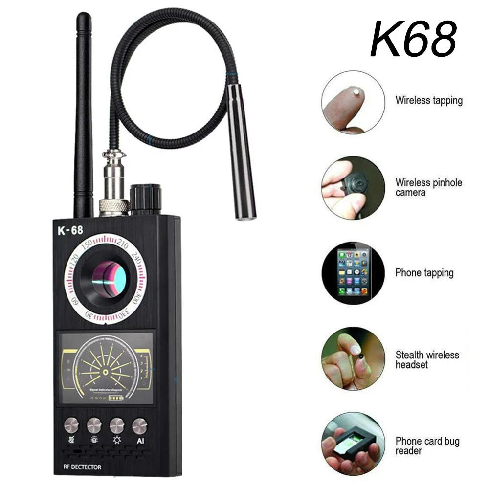 K68 Anti Spy Wireless RF Signal Detector Bug GSM GPS Tracker Hidden