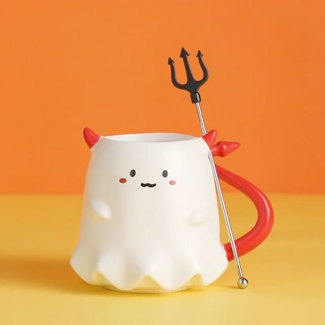 Halloween Ghost Cup Cute Black Cat Devil Ceramic Mug