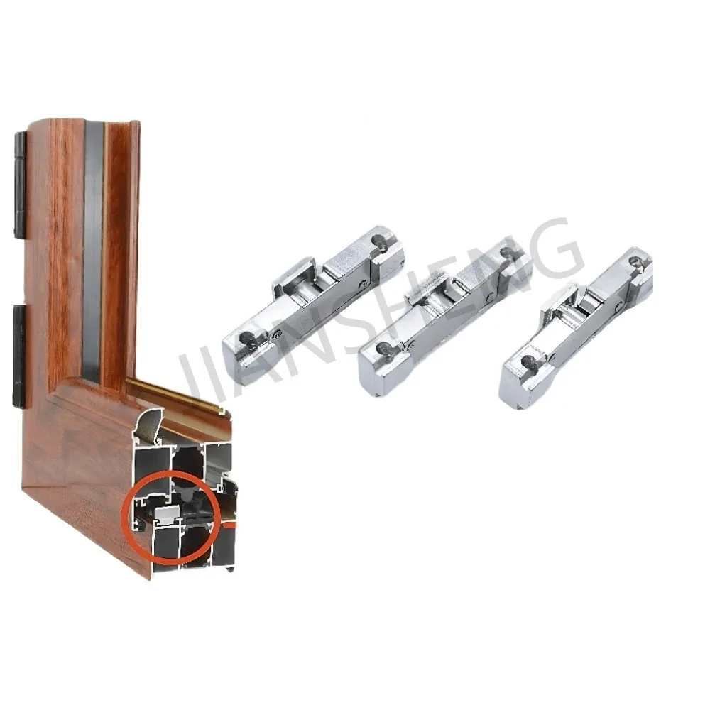 Euro Slot Clamp Clasp Corner Buckle Stainless Steel Door Window Lock Point Perforation-Free Installation Casement Sealing