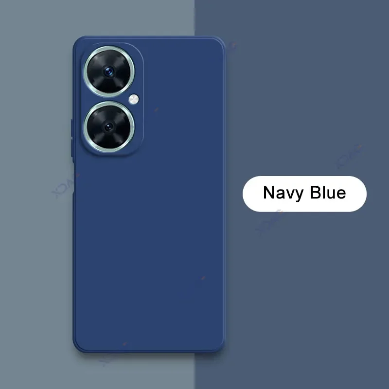 Square Liquid Silicone Phone Case with Soft Flocking Bumper Covers