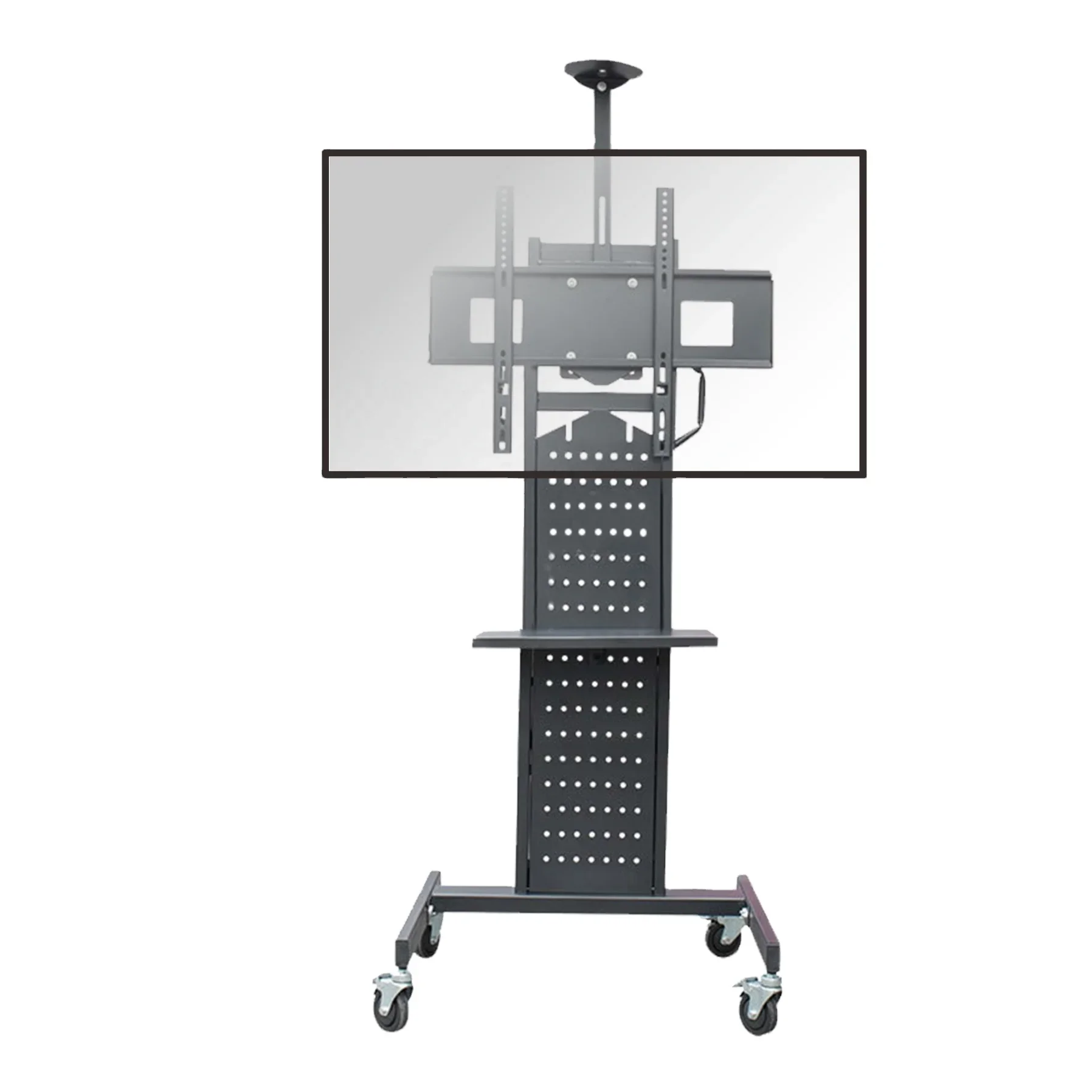 

High Quality Movable TV Stand with Wheels Rolling TV Cart for 32 to 60 Inch TV Screen