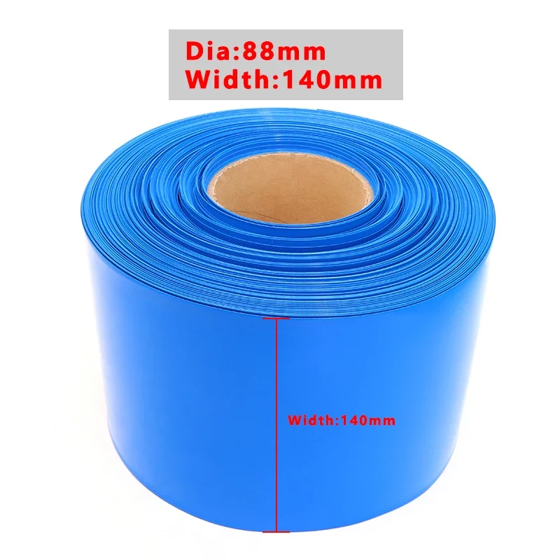 

1/2/5/10/20m PVC Heat Shrink Tube Width 140mm Insulated Film Wrap Protection Case Wire Cable Sleeve Lithium Battery 18650 Pack