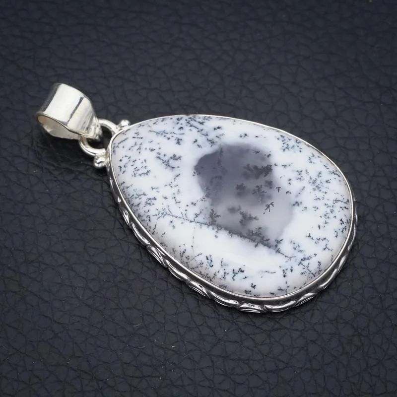 

StarGems Dendritic Opal Handmade 925 Sterling Silver Pendant 2" F3834