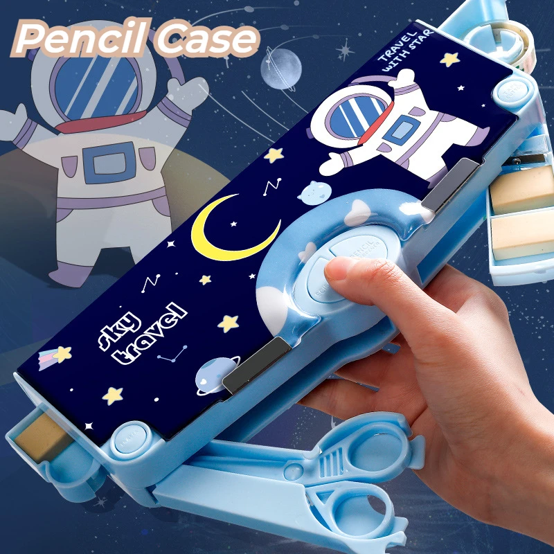 

Cute Pencil Case School Stationery Storage Box Cartoon Pen Case Plastic Pencil Bag Student Pencil Box School Supplies Kids Gift