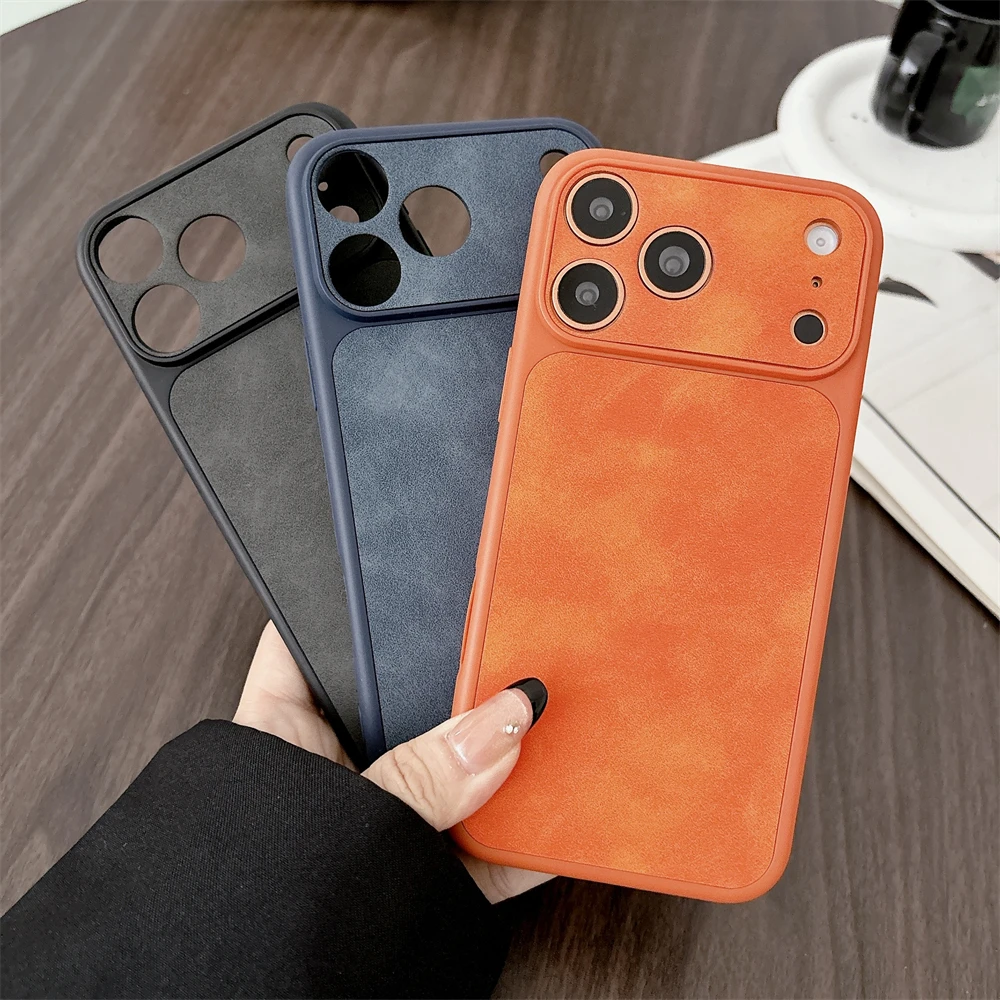 Shockproof Matte Leather Phone Case For Iphone Pro Max Luxury_voghion.com
