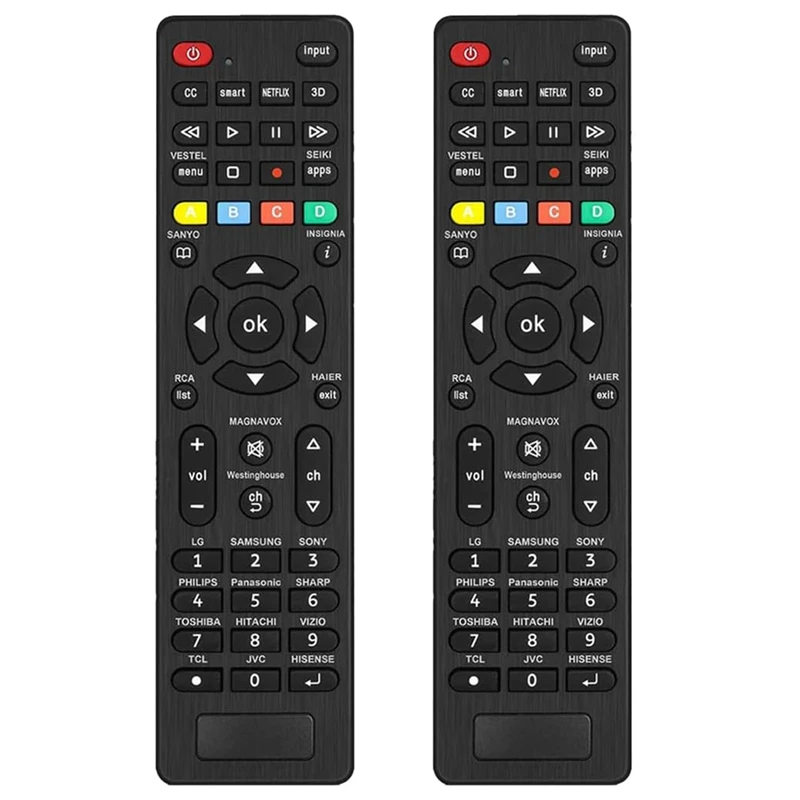 

Universal TV Remote Replacement Parts Kit Compatible For Magnavox RCA JVC TCL Westinghouse For Panasonic And More