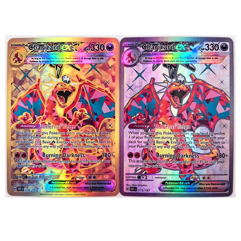 

2pcs/set Pokemon Charizard English Toys Hobbies Hobby Collectibles Game Collection Anime Cards