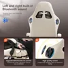 Computer Chair With Footrest and Bluetooth Speakers Reclining Gaming Chair With Linkage Armrests for Adults By Office Desk 2