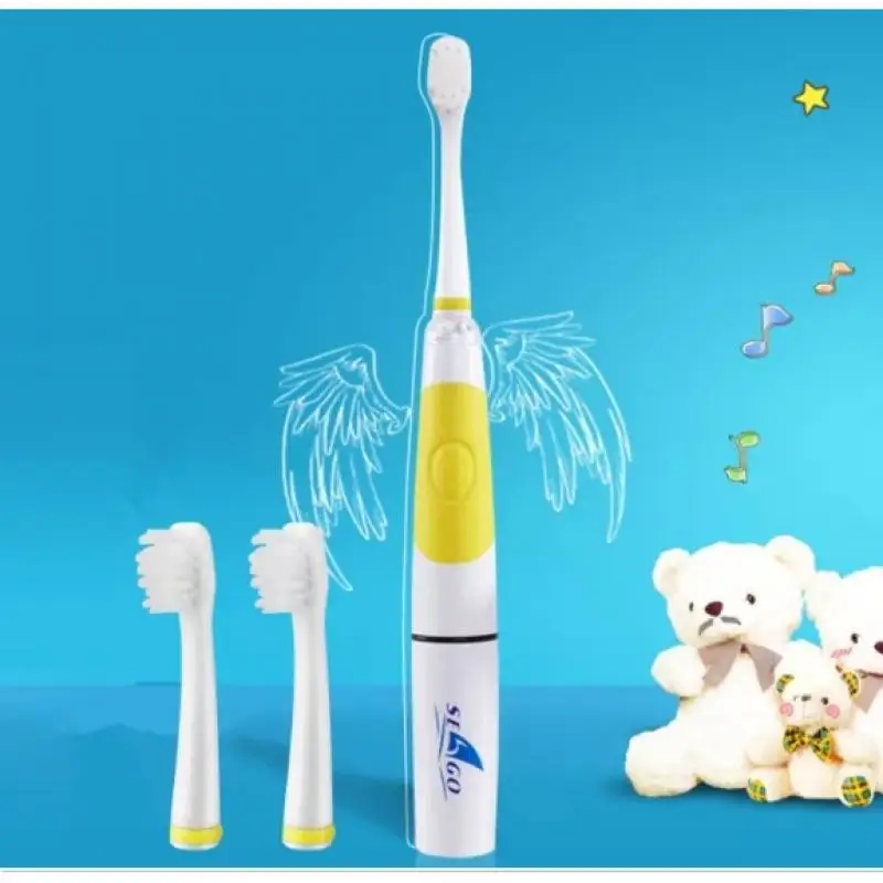 Seago Electric Toothbrush Kids 3-12 Years Old Battery Operated Led Light Waterproof Soft Bristled Tooth Brush